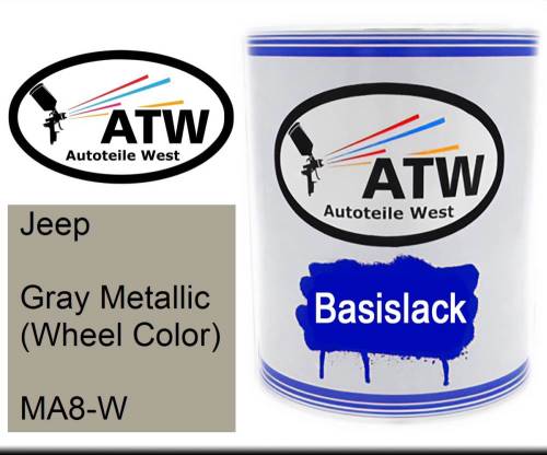 Jeep, Gray Metallic (Wheel Color), MA8-W: 1L Lackdose, von ATW Autoteile West.